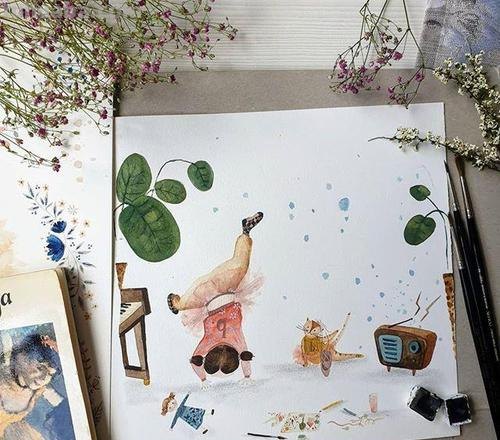 这些水彩插画作品,看完整个世界都美好了!附教程