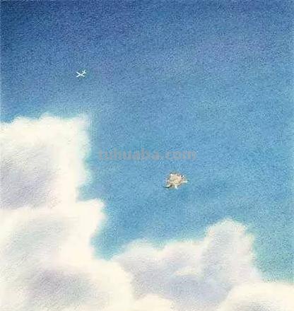 滑翔飞行的彩铅画怎么画 如何用彩铅画彩云和纸飞机？