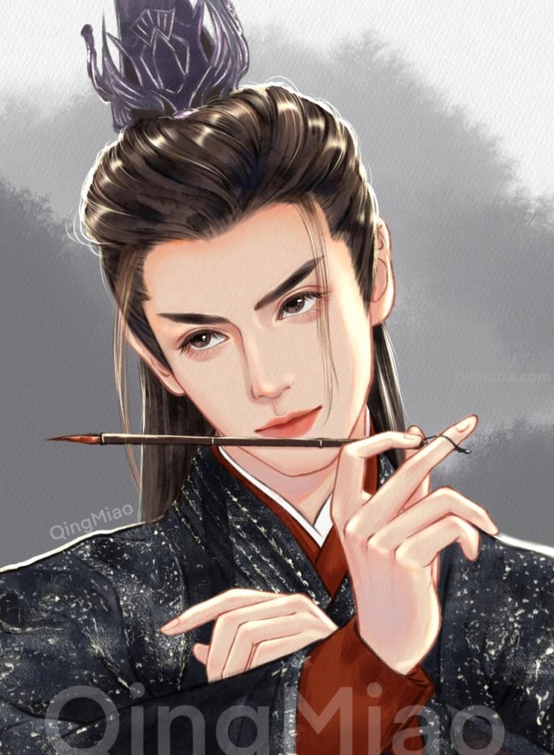 166张《长月烬明》插画｜等更的日子里，只能靠他一解相思之苦了