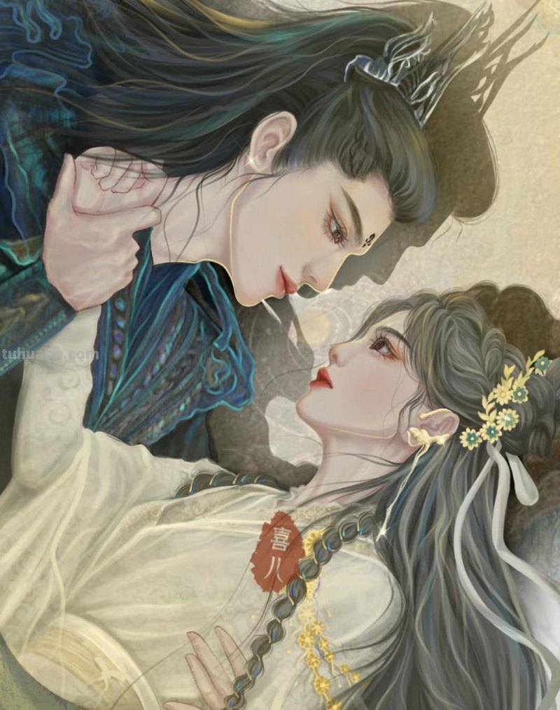 166张《长月烬明》插画｜等更的日子里，只能靠他一解相思之苦了