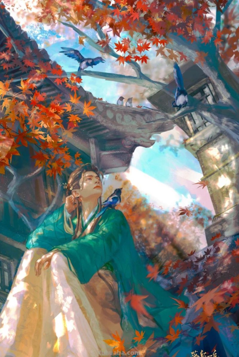 166张《长月烬明》插画｜等更的日子里，只能靠他一解相思之苦了