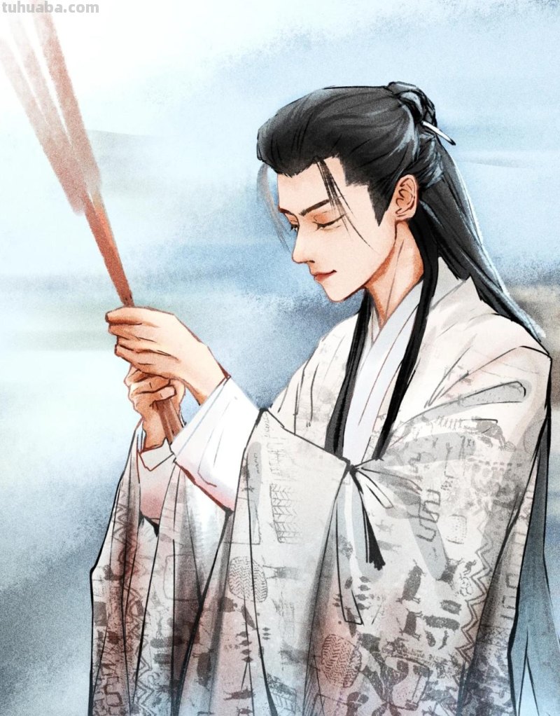 166张《长月烬明》插画｜等更的日子里，只能靠他一解相思之苦了