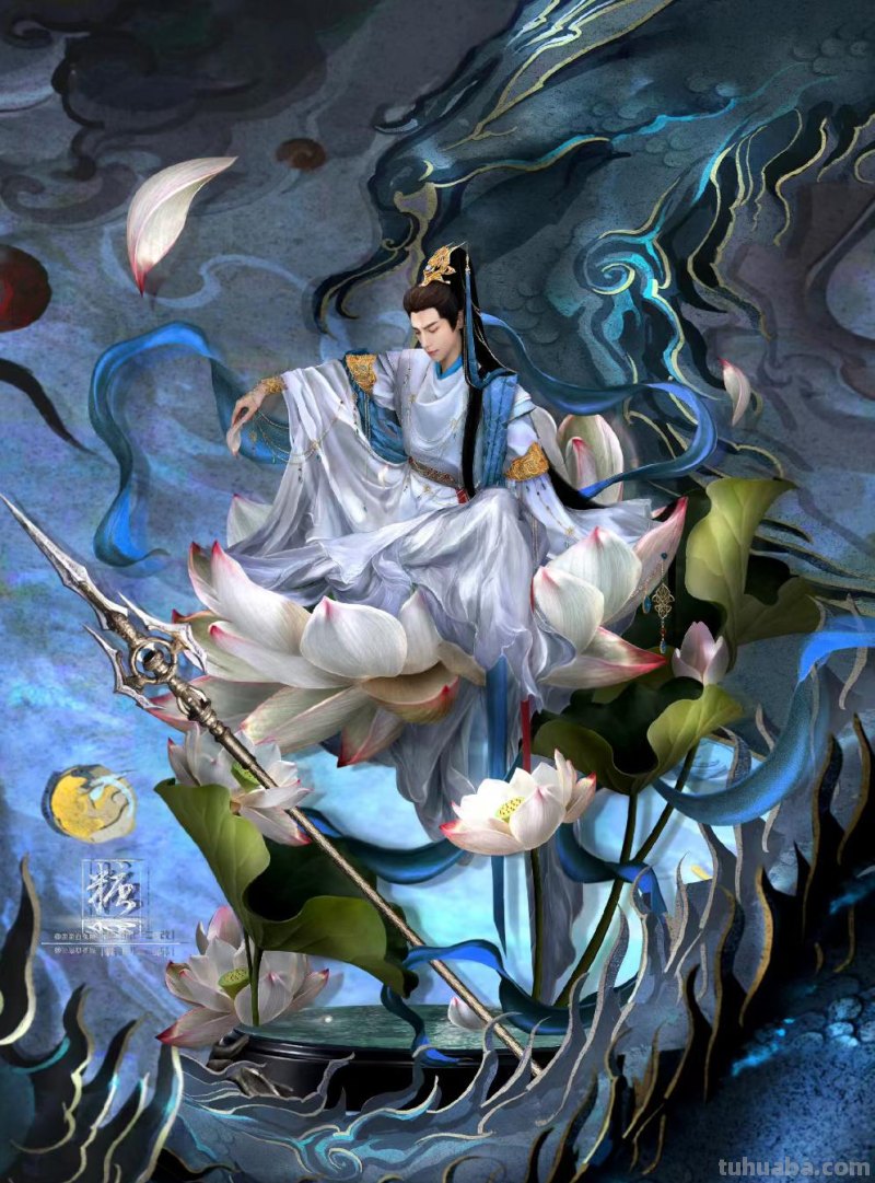 166张《长月烬明》插画｜等更的日子里，只能靠他一解相思之苦了