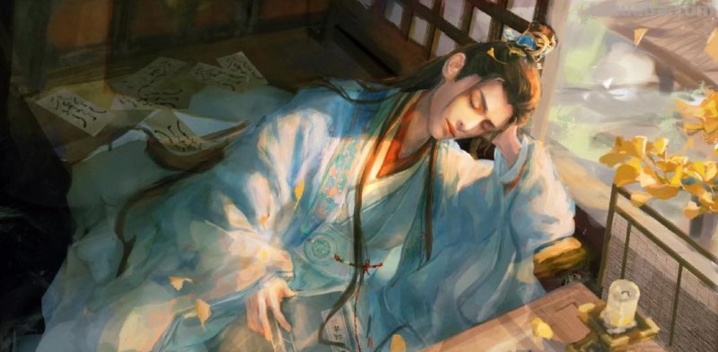 166张《长月烬明》插画｜等更的日子里，只能靠他一解相思之苦了