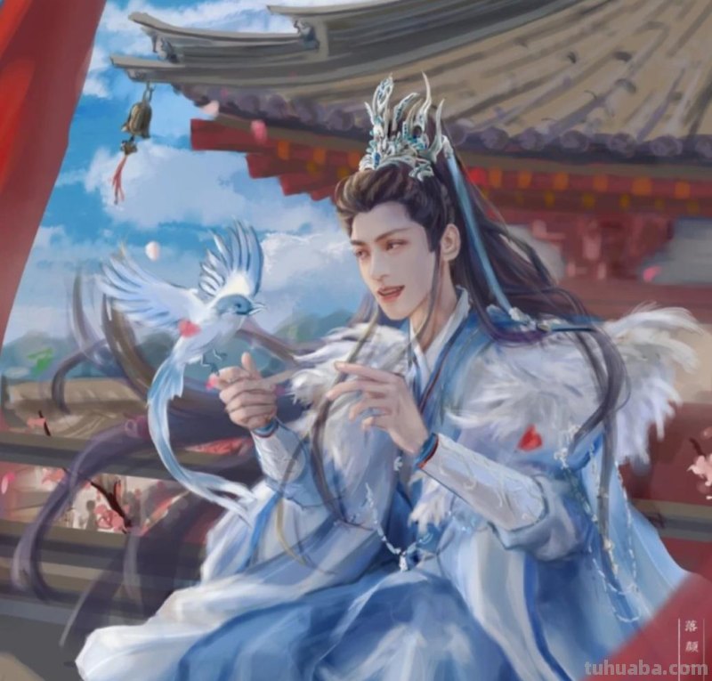166张《长月烬明》插画｜等更的日子里，只能靠他一解相思之苦了