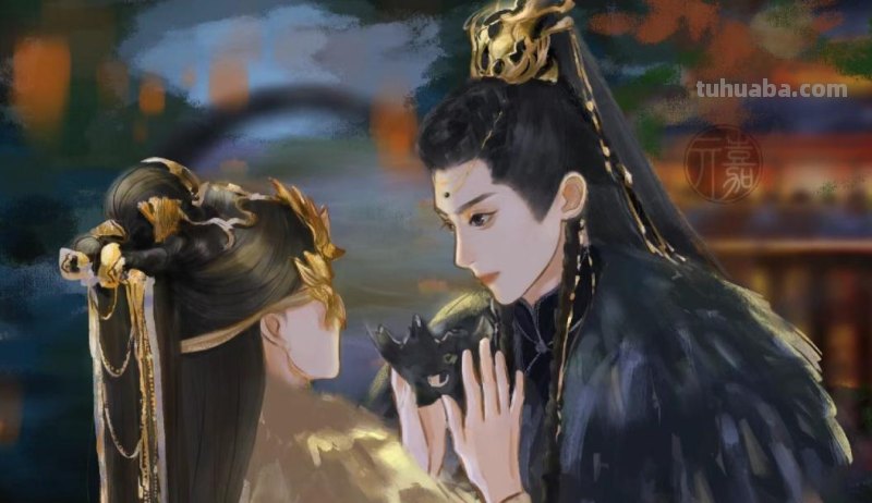 166张《长月烬明》插画｜等更的日子里，只能靠他一解相思之苦了