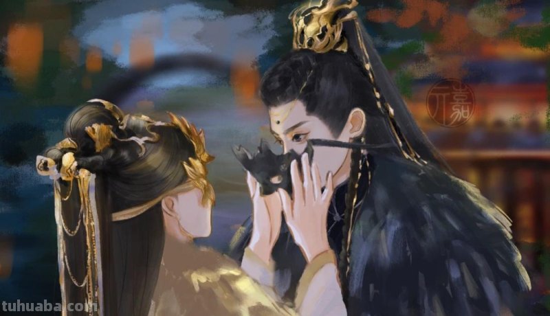 166张《长月烬明》插画｜等更的日子里，只能靠他一解相思之苦了