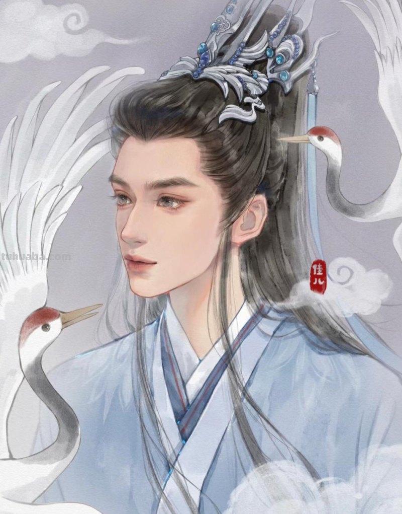 166张《长月烬明》插画｜等更的日子里，只能靠他一解相思之苦了