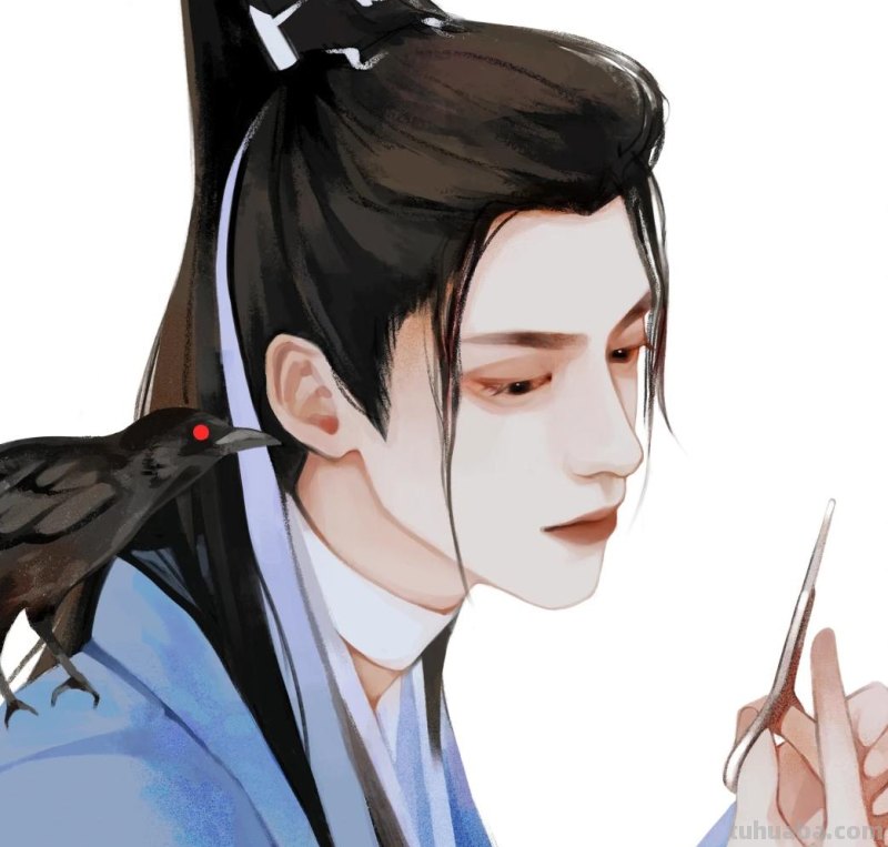 166张《长月烬明》插画｜等更的日子里，只能靠他一解相思之苦了