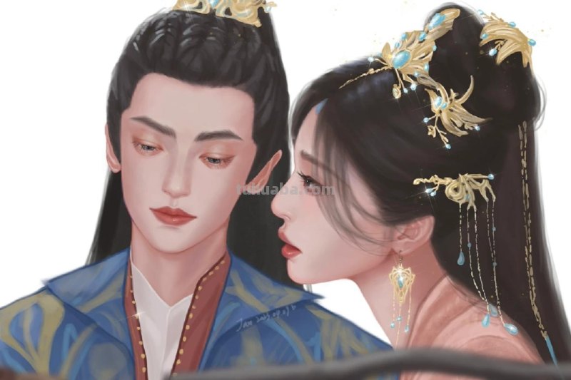 166张《长月烬明》插画｜等更的日子里，只能靠他一解相思之苦了