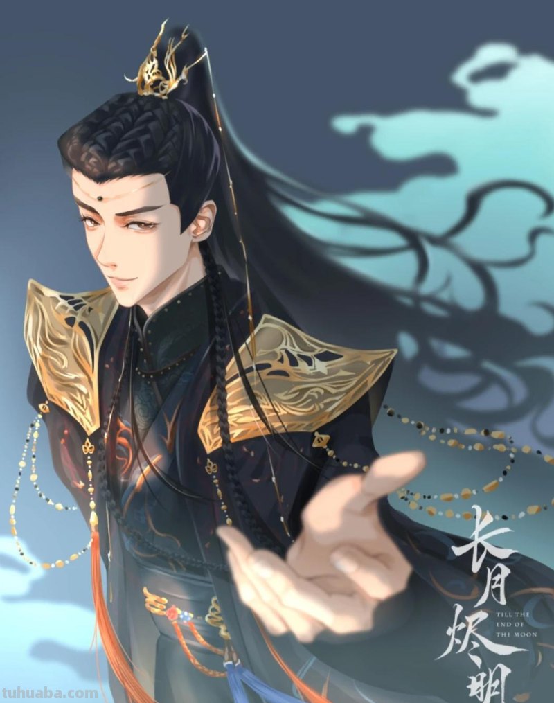 166张《长月烬明》插画｜等更的日子里，只能靠他一解相思之苦了