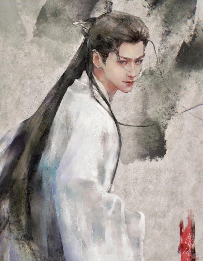 166张《长月烬明》插画｜等更的日子里，只能靠他一解相思之苦了
