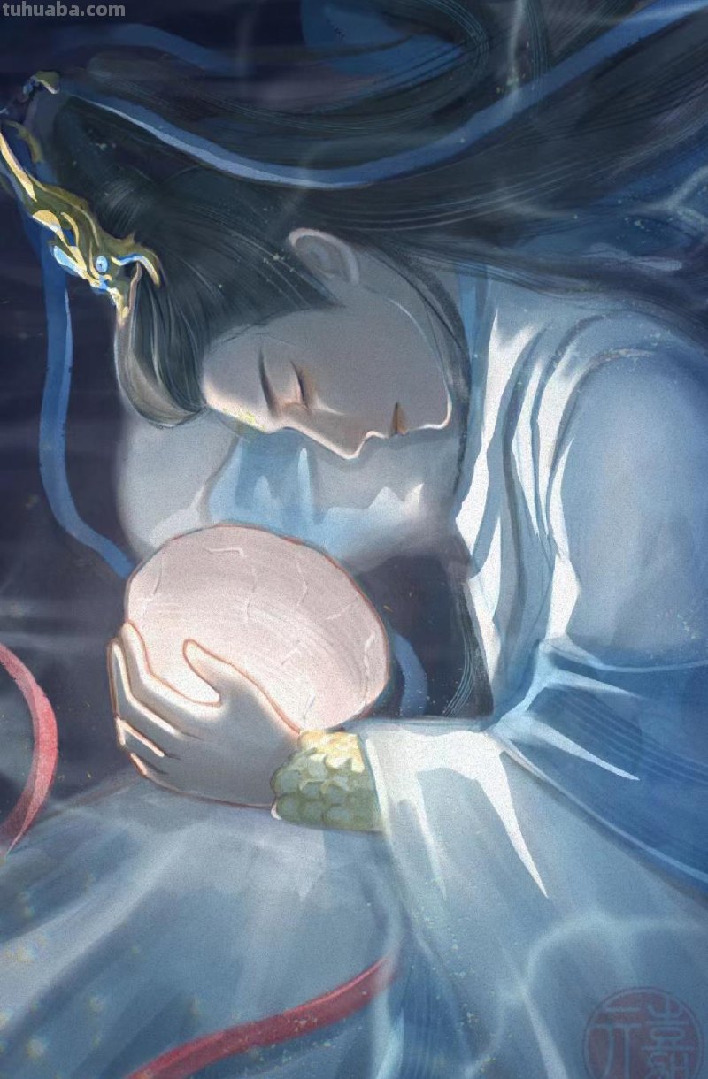 166张《长月烬明》插画｜等更的日子里，只能靠他一解相思之苦了