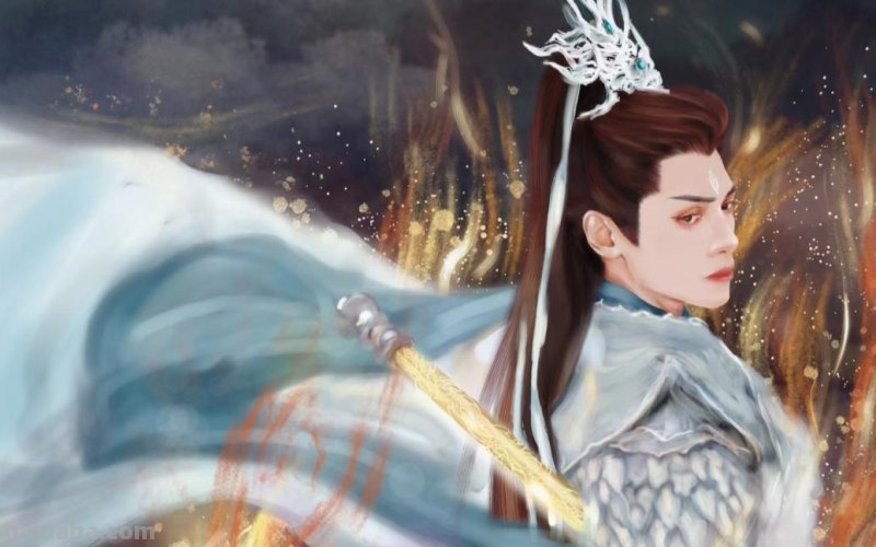 166张《长月烬明》插画｜等更的日子里，只能靠他一解相思之苦了