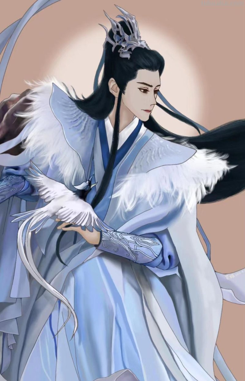 166张《长月烬明》插画｜等更的日子里，只能靠他一解相思之苦了