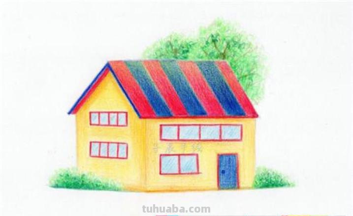 科技乡村房屋彩铅画怎么画 怎样画高科技房子？