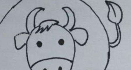 牛头怎么画简笔画图片 怎么画正在放牛的儿童/坐在牛背上的牧童简笔画？