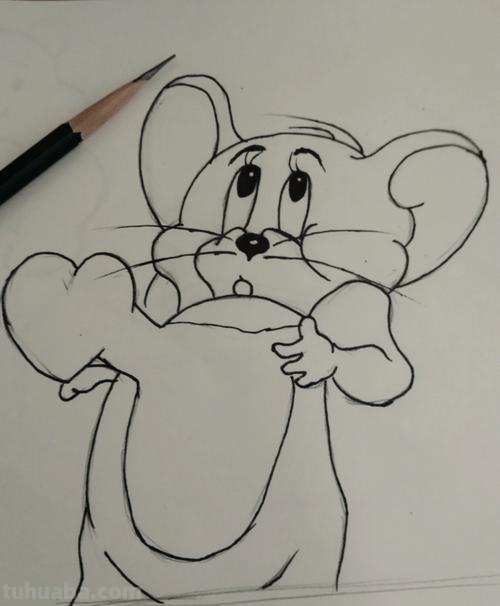 怎么画老鼠简笔画图片 幼儿美工：[6]简笔画---猫和老鼠？