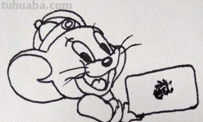 怎么画老鼠简笔画图片 幼儿美工：[6]简笔画---猫和老鼠？
