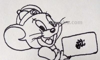 怎么画老鼠简笔画图片 幼儿美工：[6]简笔画---猫和老鼠？