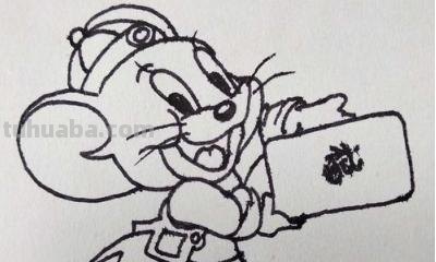 怎么画老鼠简笔画图片 幼儿美工：[6]简笔画---猫和老鼠？
