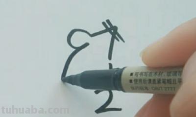 怎么画老鼠简笔画图片 幼儿美工：[6]简笔画---猫和老鼠？