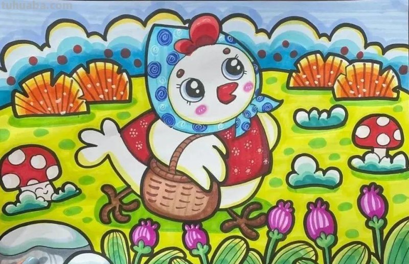 少儿创意美术30张，马克笔绘画、线描、装饰画应有尽有，果断收藏