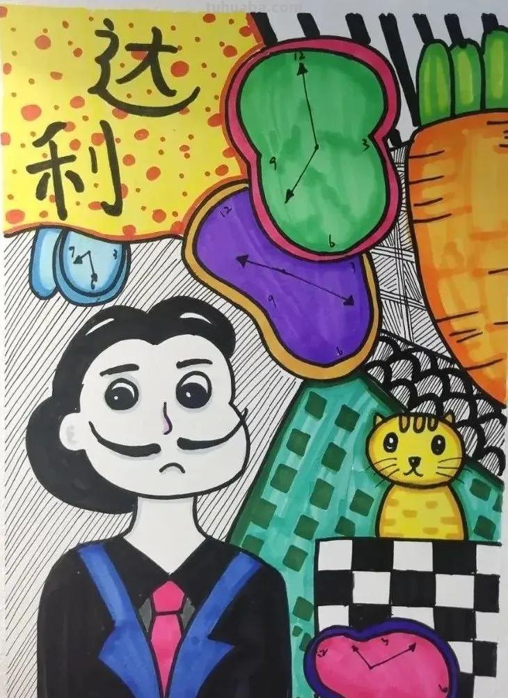 少儿创意美术30张，马克笔绘画、线描、装饰画应有尽有，果断收藏
