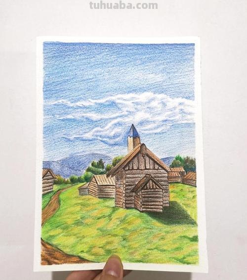 奶牛怎么画彩铅风景画 秋天彩铅风景画？