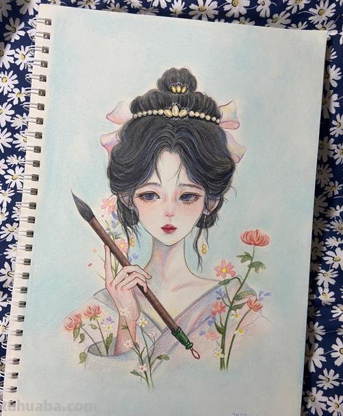 彩铅画古风怎么画才好看 用彩铅画画简单古风公主？