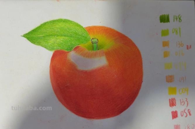 怎么画苹果用彩铅画的 苹果怎么画？