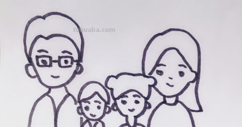 全家福怎么画简笔画 少儿简笔画之全家福？