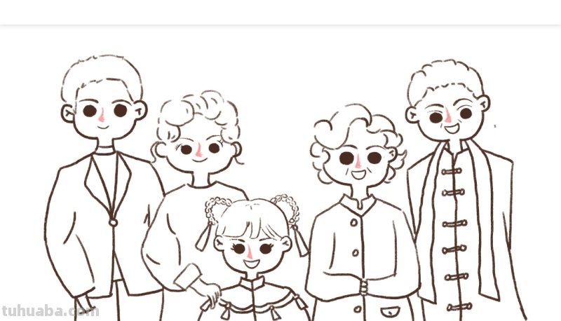 全家福怎么画简笔画 少儿简笔画之全家福？