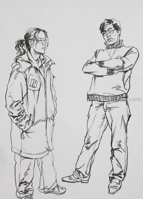 人物重叠速写 如何快速学会人物速写？