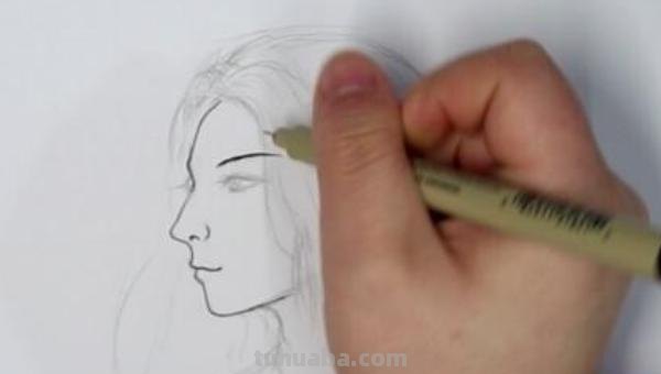 用彩铅画古装男生怎么画 铅笔画，画一位古代长发男子侧脸，古风男人？