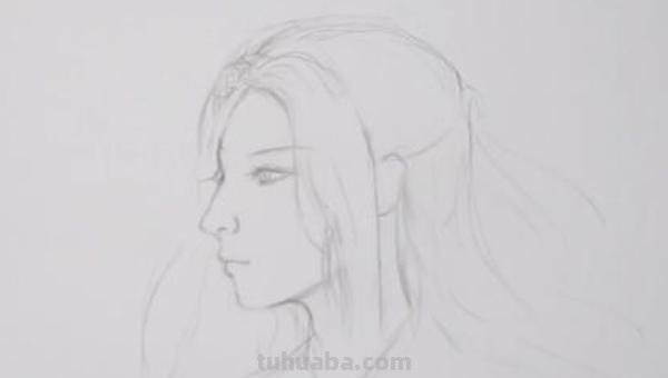 用彩铅画古装男生怎么画 铅笔画，画一位古代长发男子侧脸，古风男人？
