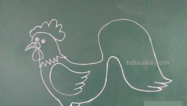 公鸡怎么画简笔画图片 大公鸡画法教程。如何画漂亮的大公鸡？方法步骤？