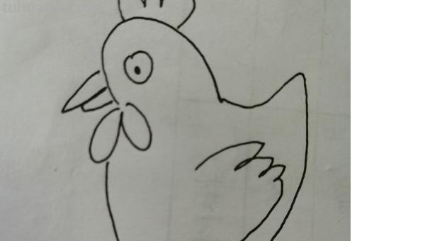公鸡怎么画简笔画图片 大公鸡画法教程。如何画漂亮的大公鸡？方法步骤？