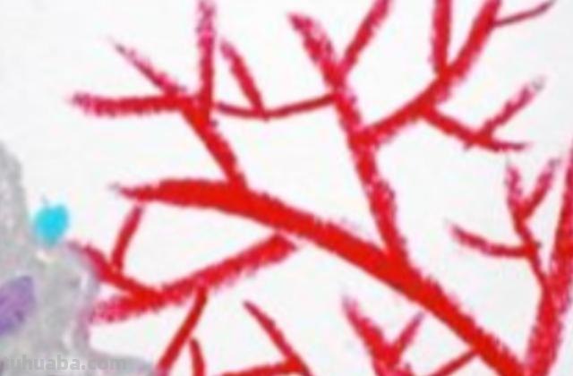 用彩铅画的珊瑚怎么画 单色系彩铅漫画简单？