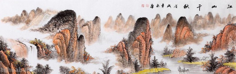 床头挂水画好吗？这4幅山水画,值得一看