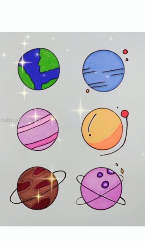 星球怎么画简笔画彩铅画 怎么用彩笔画宇宙？