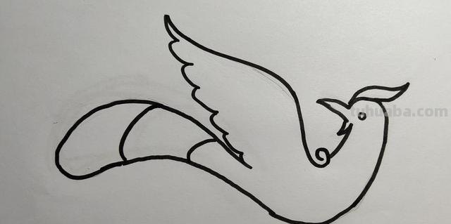凤凰鸟速写 怎样画凤凰的简笔画？