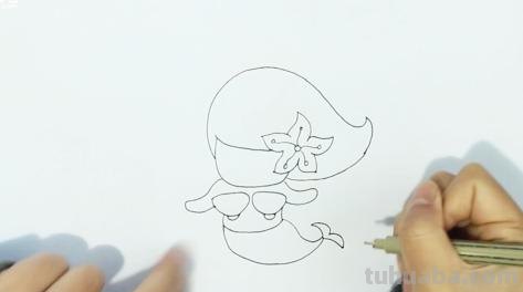 简笔画美人鱼怎么画 魔法棒美人鱼怎么画，简笔画？