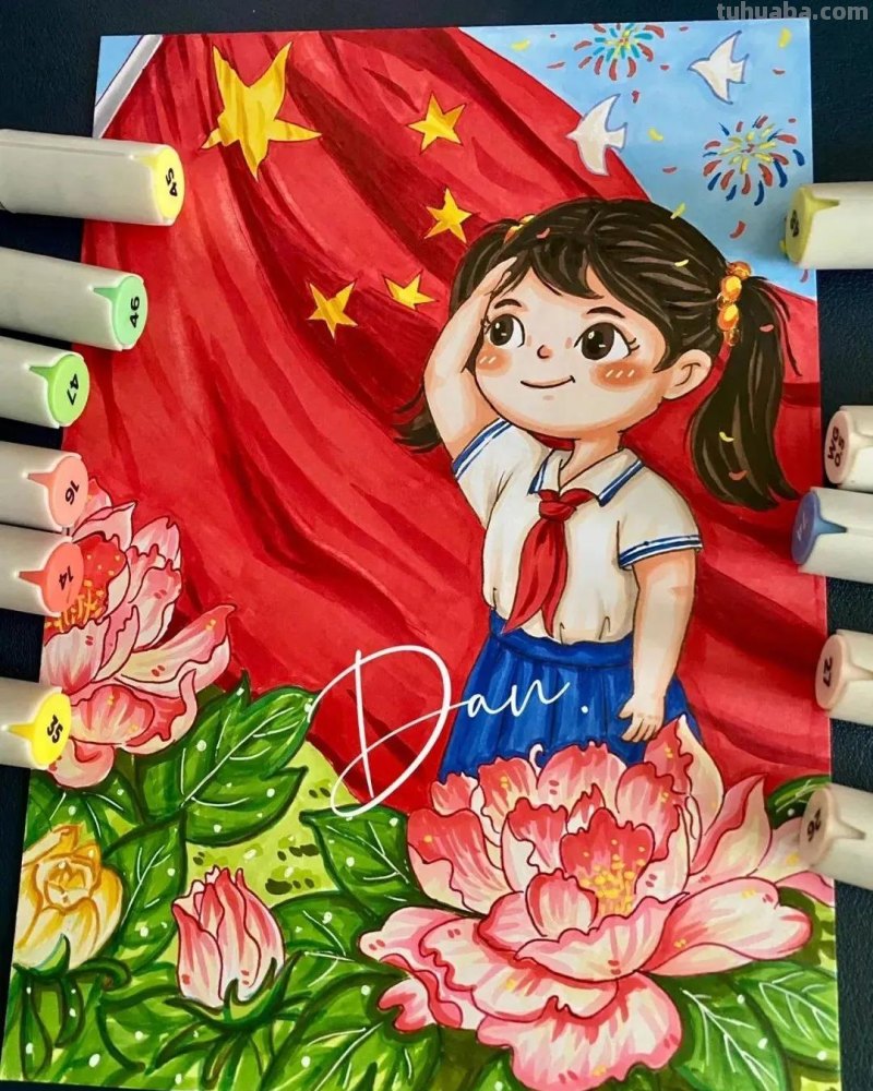 38张幸福新时代生活主题画，学生作业必备参考素材！