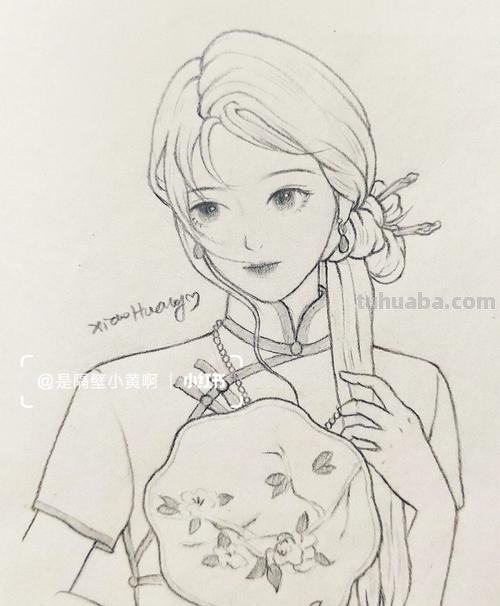 旗袍怎么画简笔画图片 一步一步教画漫画少女旗袍？