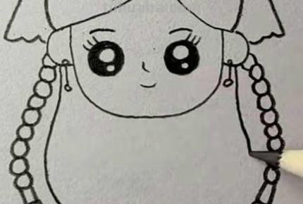 旗袍怎么画简笔画图片 一步一步教画漫画少女旗袍？