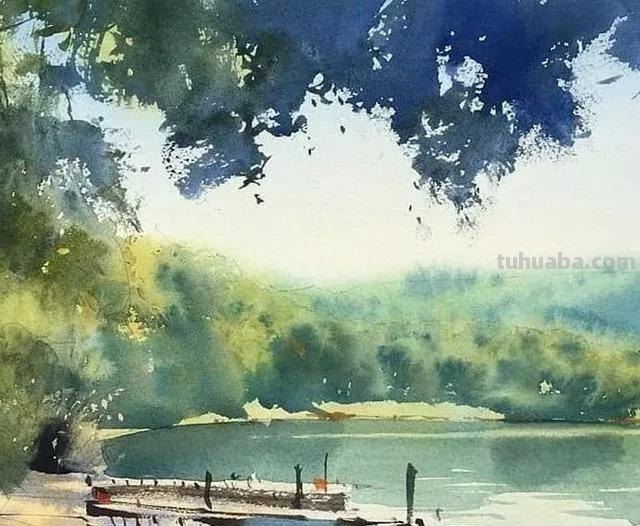 唯美诗意风景水彩 - 匈牙利画家Sergei Kurbatov作品