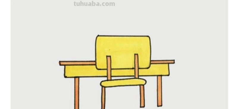 书桌怎么画简笔画图片 二年级画桌子？