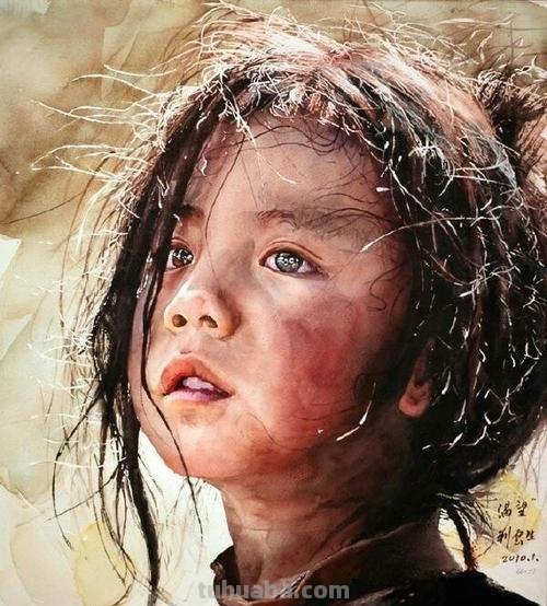 英国女画家Constance Phillott写实水彩画人物作品集