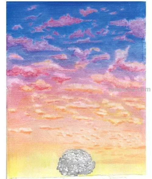 彩铅画明朗的傍晚怎么画 日落，彩色铅笔绘画，详细步骤教程？